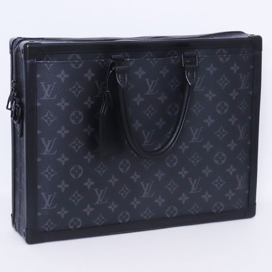Louis Vuitton Soft Trunk Briefcase Monogram Black Bag Size F
