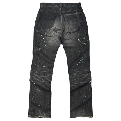 NUMBER (N)INE 01AW "STANDARDS" Grunge Jeans Black Pants Size 30