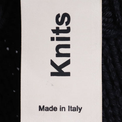Ten C 22AW Black Crew Neck Pocket Knit Sweater Size 48