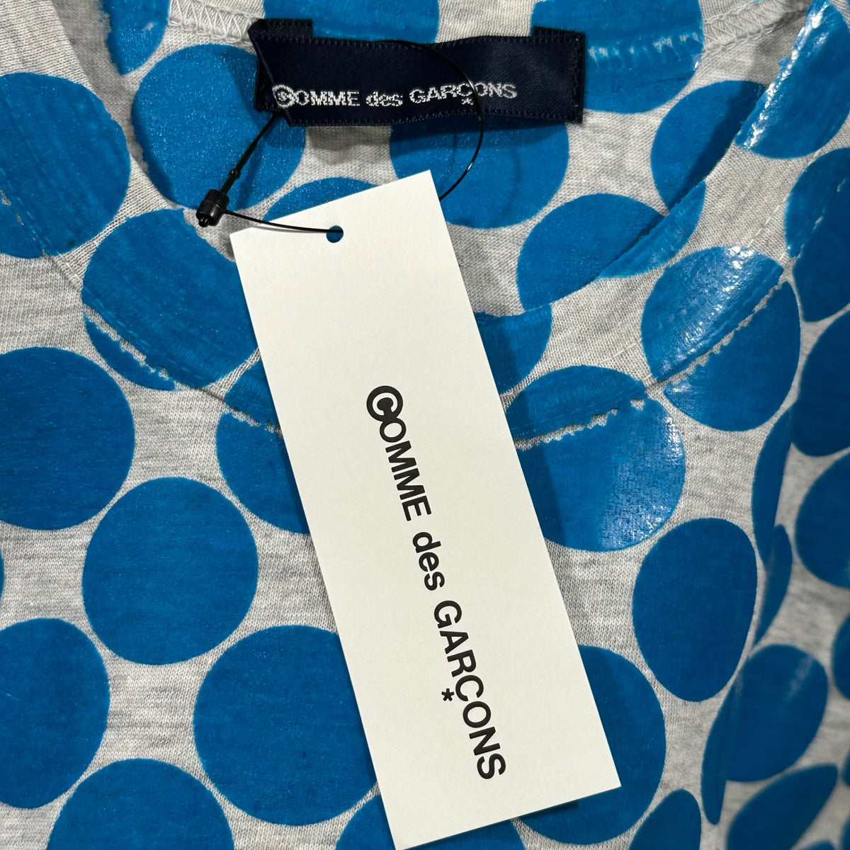 COMME des GARCONS 99AW Polka Dot Navy Blue T-Shirt