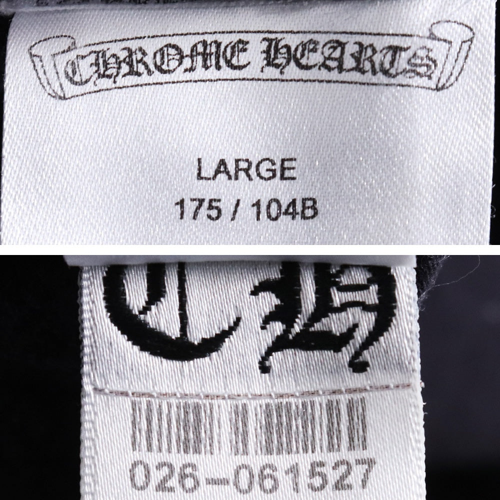 CHROME HEARTS Horseshoe Floral Cross T-Shirt Black Size L
