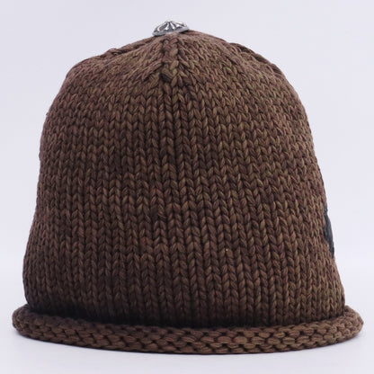 Chrome Hearts Cross Patch Cotton Beanie Old Black Size F