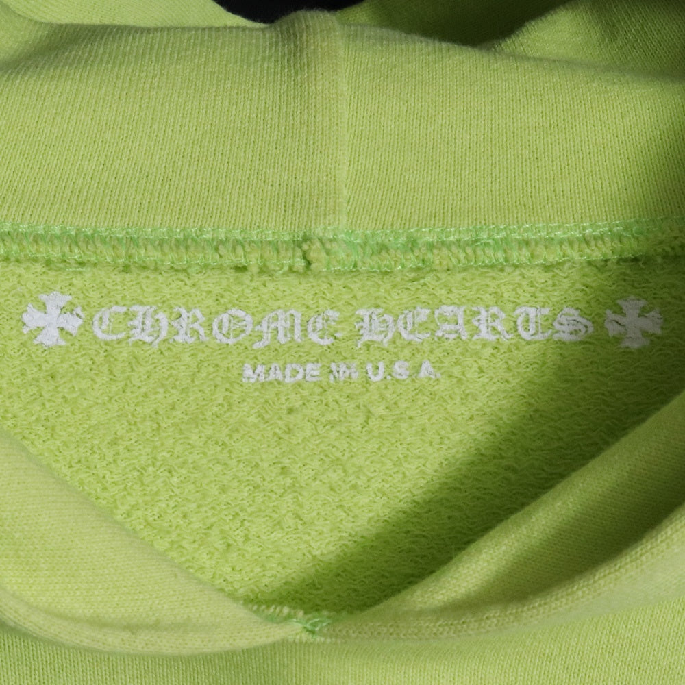 CHROME HEARTS x Matty Boy 22AW Chain Game Lime Green Hoodie Size XL