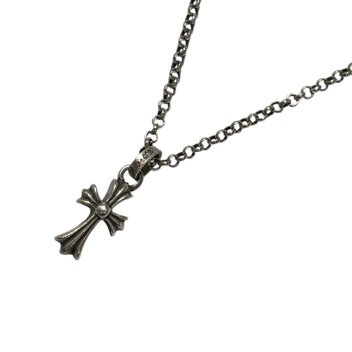 CHROME HEARTS CH Cross Baby Fat 18" Roll Necklace Silver