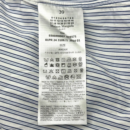 MAISON MARGIELA 24SS C Striped Shirt White/Blue Size 39