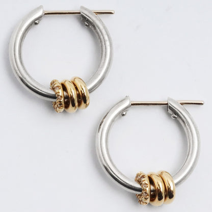 SPINELLI KILCOLLIN Ara SG Deux 18K Gold Hoop Earrings Size F