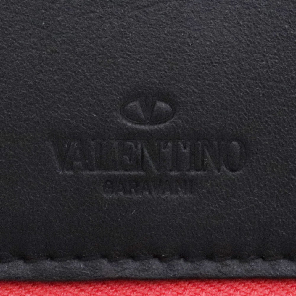 VALENTINO Garavani Camouflage Rockstud Zip Green Long Wallet Size F