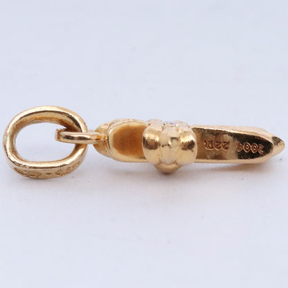 Chrome Hearts 22K CRS BBYFAT Pave Diamond Pendant Size F
