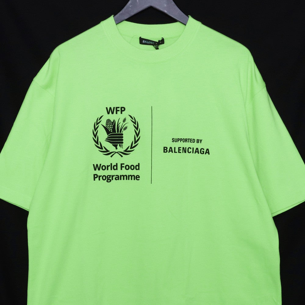 BALENCIAGA WFP Printed Oversized T-Shirt Green Size S