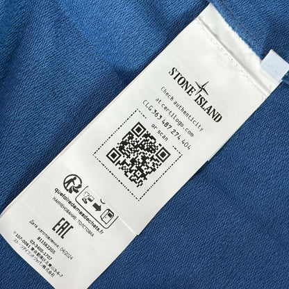 STONE ISLAND 24AW Stellina Zip Hoodie Logo Blue Size XL