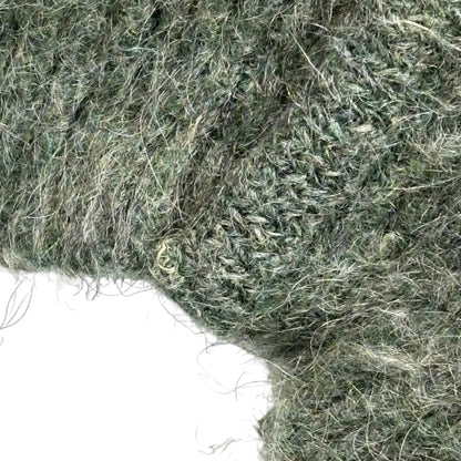 BRENT 60s Shaggy Mohair Cardigan Gray Green Size L