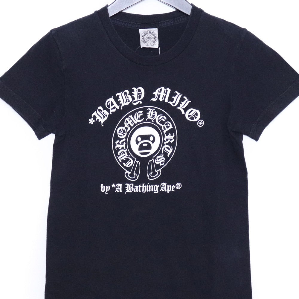 A BATHING APE x CHROME HEARTS Women's T-Shirt Black Size XS