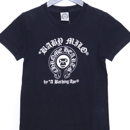 A BATHING APE x CHROME HEARTS Women's T-Shirt Black Size XS