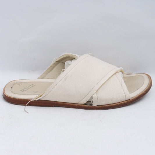MAISON MARGIELA Canvas Slide Sandals Ivory Size EU 41