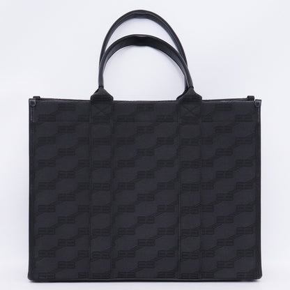 BALENCIAGA BB Logo Hardware 2-Way Tote Bag Black Size F