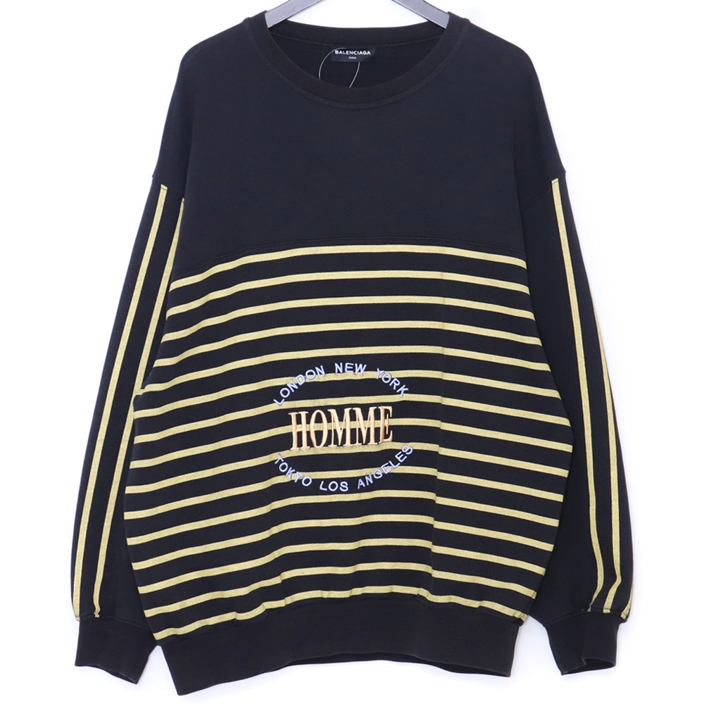 BALENCIAGA 17AW Homme Oversized Sweatshirt Black Size M