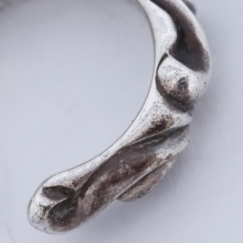 CHROME HEARTS Hoop Scroll Earring Silver Size F