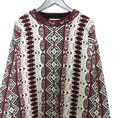 IROQUOIS 7GG COOGI TUCK Knit Sweater Multi Size 2
