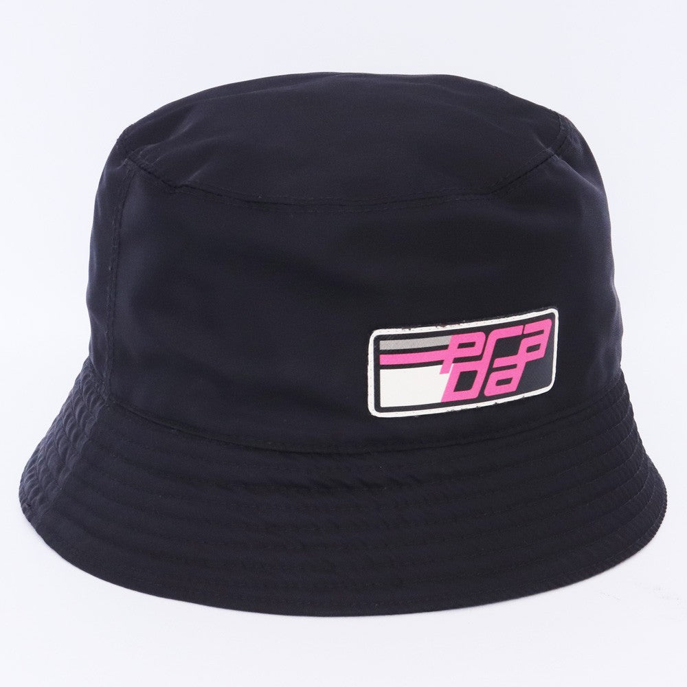 PRADA Racing Logo Nylon Bucket Hat Black Size L