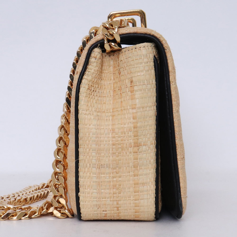 BURBERRY Horseferry Print Small Lola Chain Bag Beige Size F