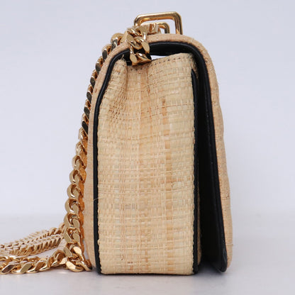 BURBERRY Horseferry Print Small Lola Chain Bag Beige Size F