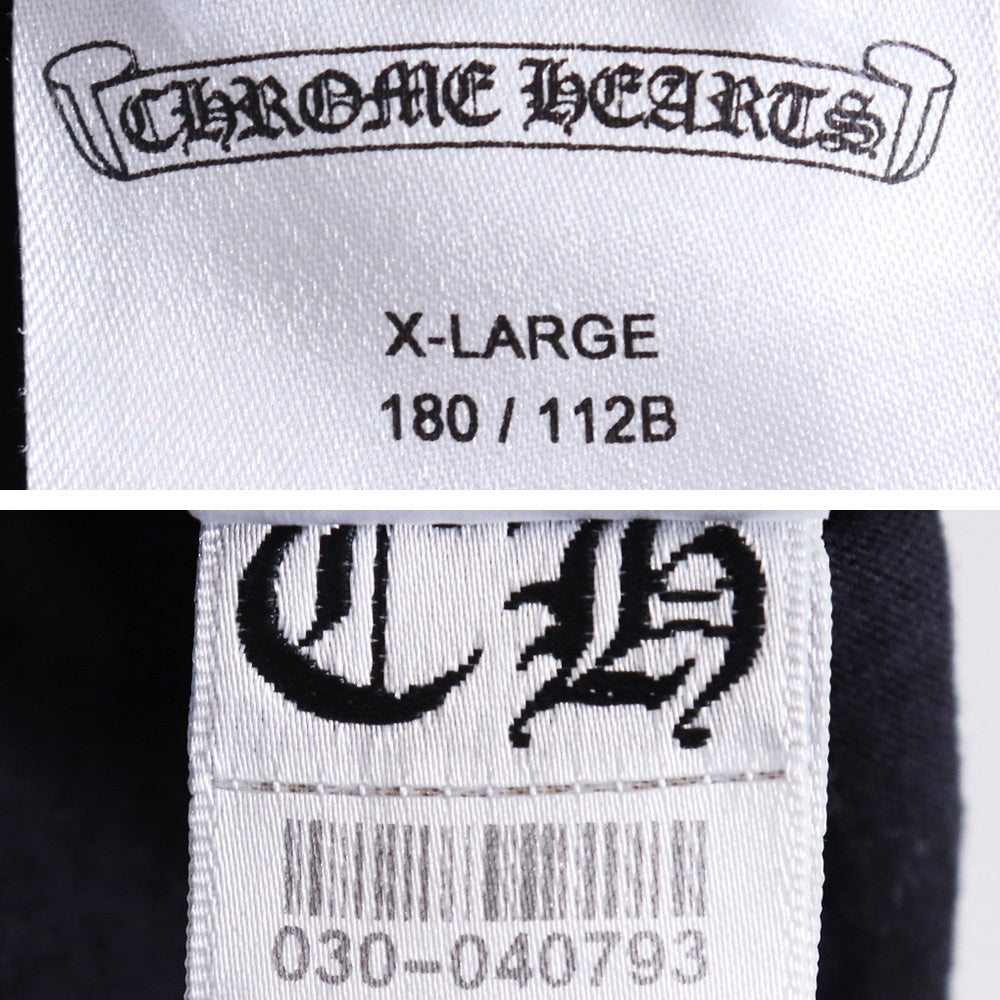 CHROME HEARTS Back Scroll Logo Long Sleeve Tee Black Size XL