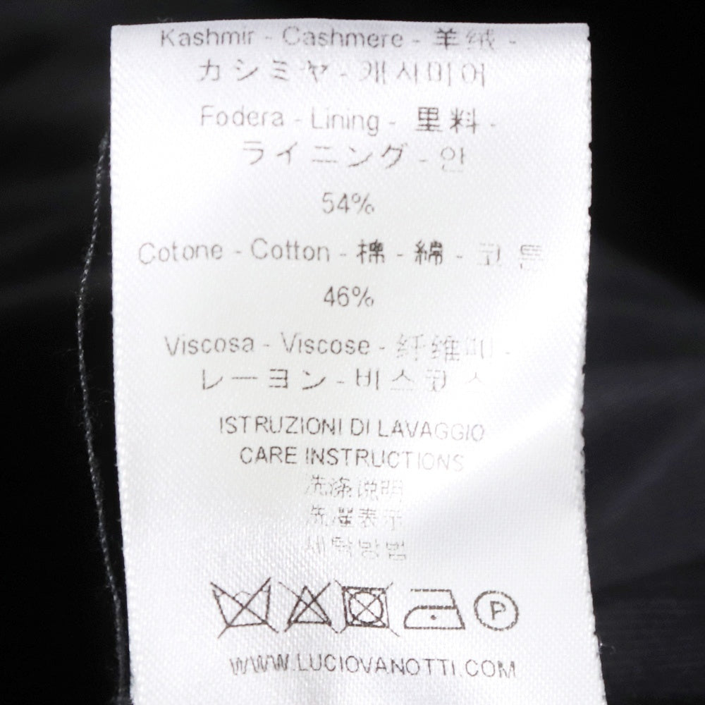 LUCIO VANOTTI Black Wool Cashmere Dolman Sleeve Coat Size 3
