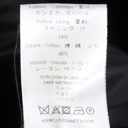 LUCIO VANOTTI Black Wool Cashmere Dolman Sleeve Coat Size 3