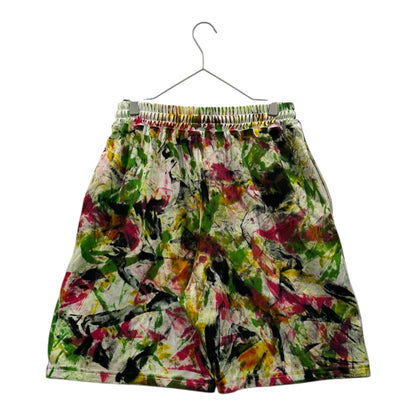 CELINE 22SS Wide-Leg Tie-Dye Paint Print Shorts Multi Size S
