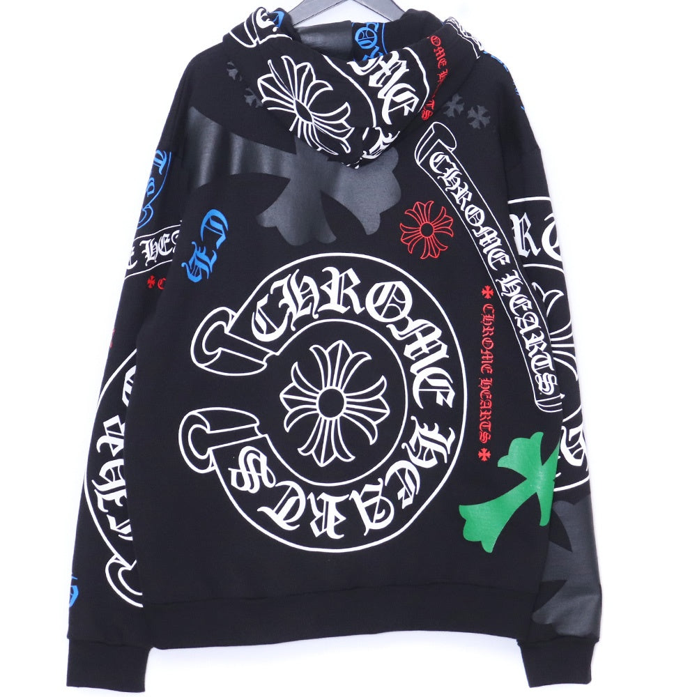 Chrome Hearts Stencil Cross Hoodie Black Size L