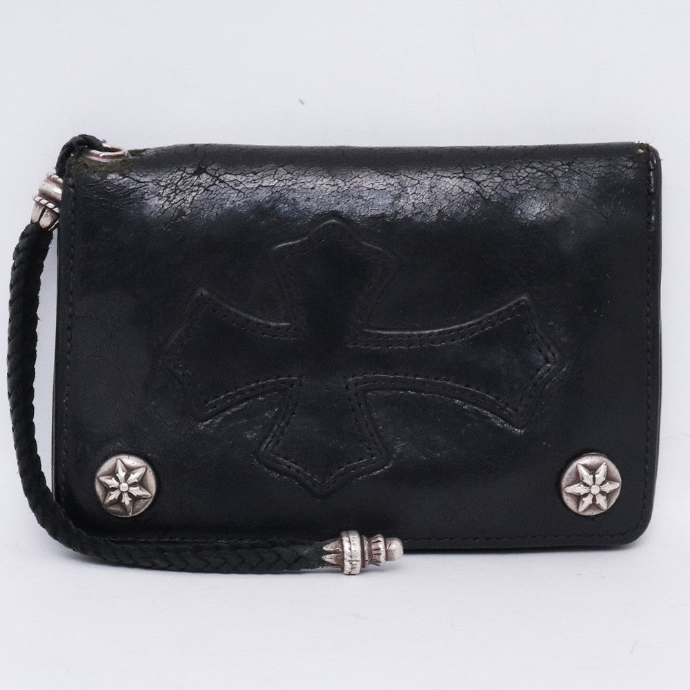 Chrome Hearts Cross Patch 2-Zip Star Bi-Fold Wallet Size F