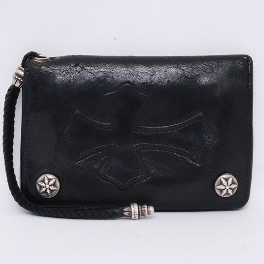 Chrome Hearts Cross Patch 2-Zip Star Bi-Fold Wallet Size F