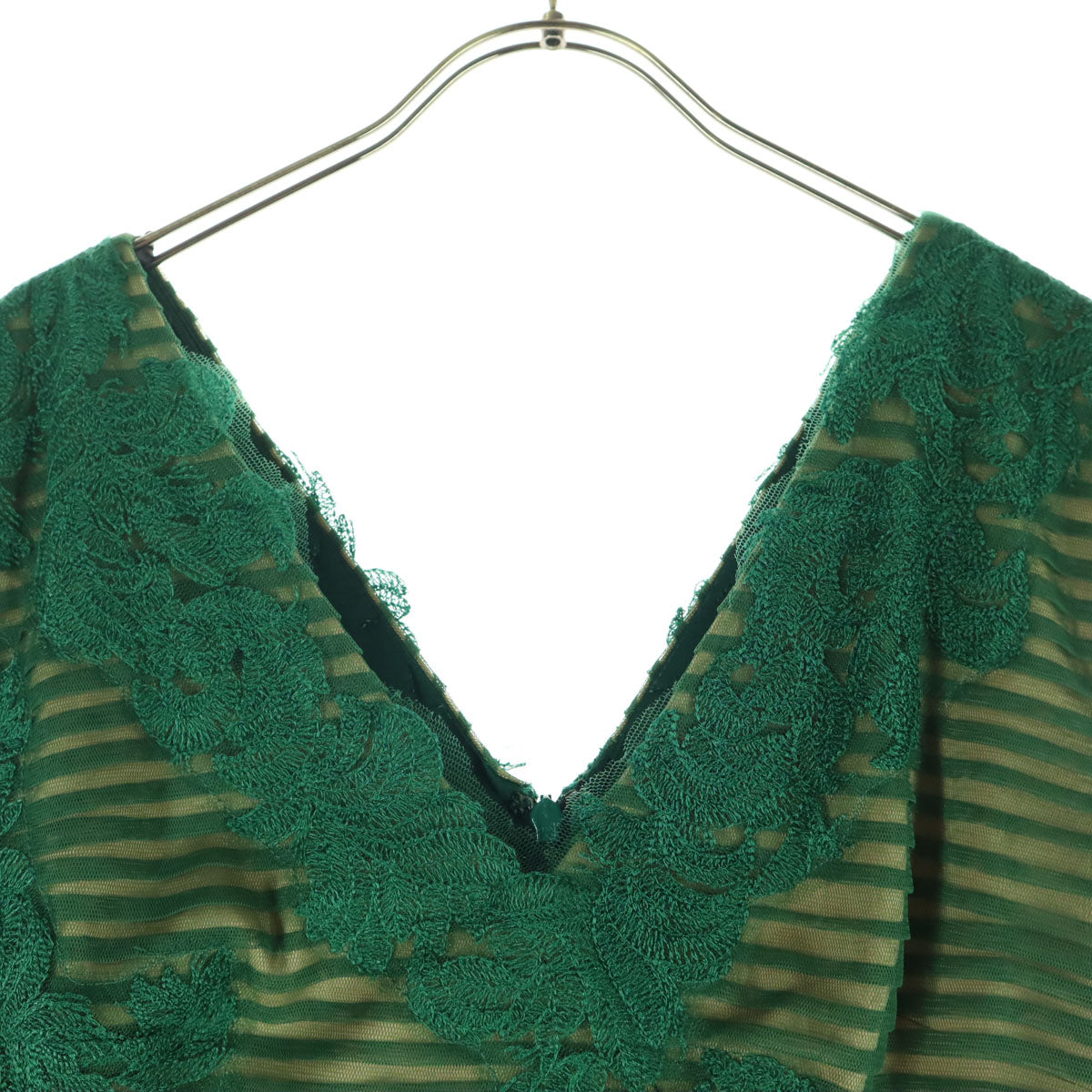 TADASHI SHOJI Embroidered Dress Green