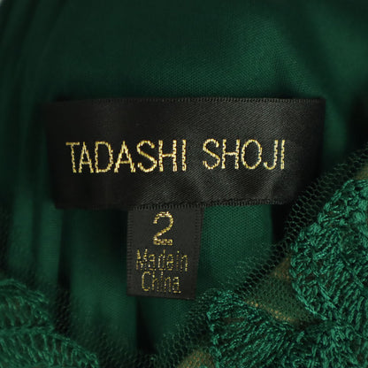 TADASHI SHOJI Embroidered Dress Green
