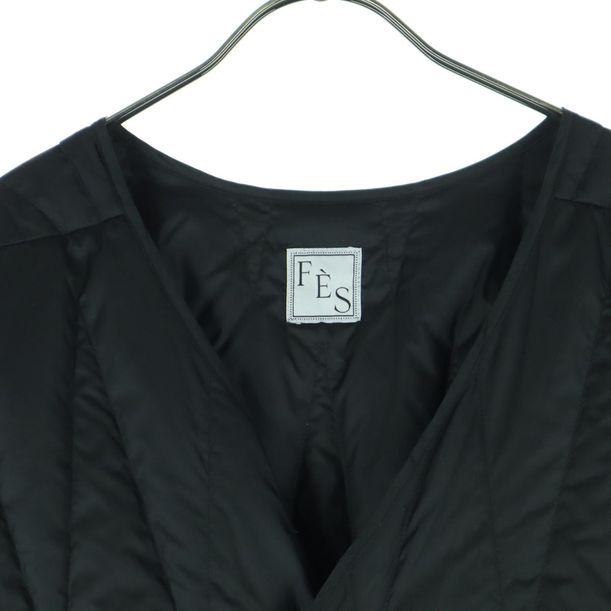 FES Long Sleeve Down Coat Black Size 38