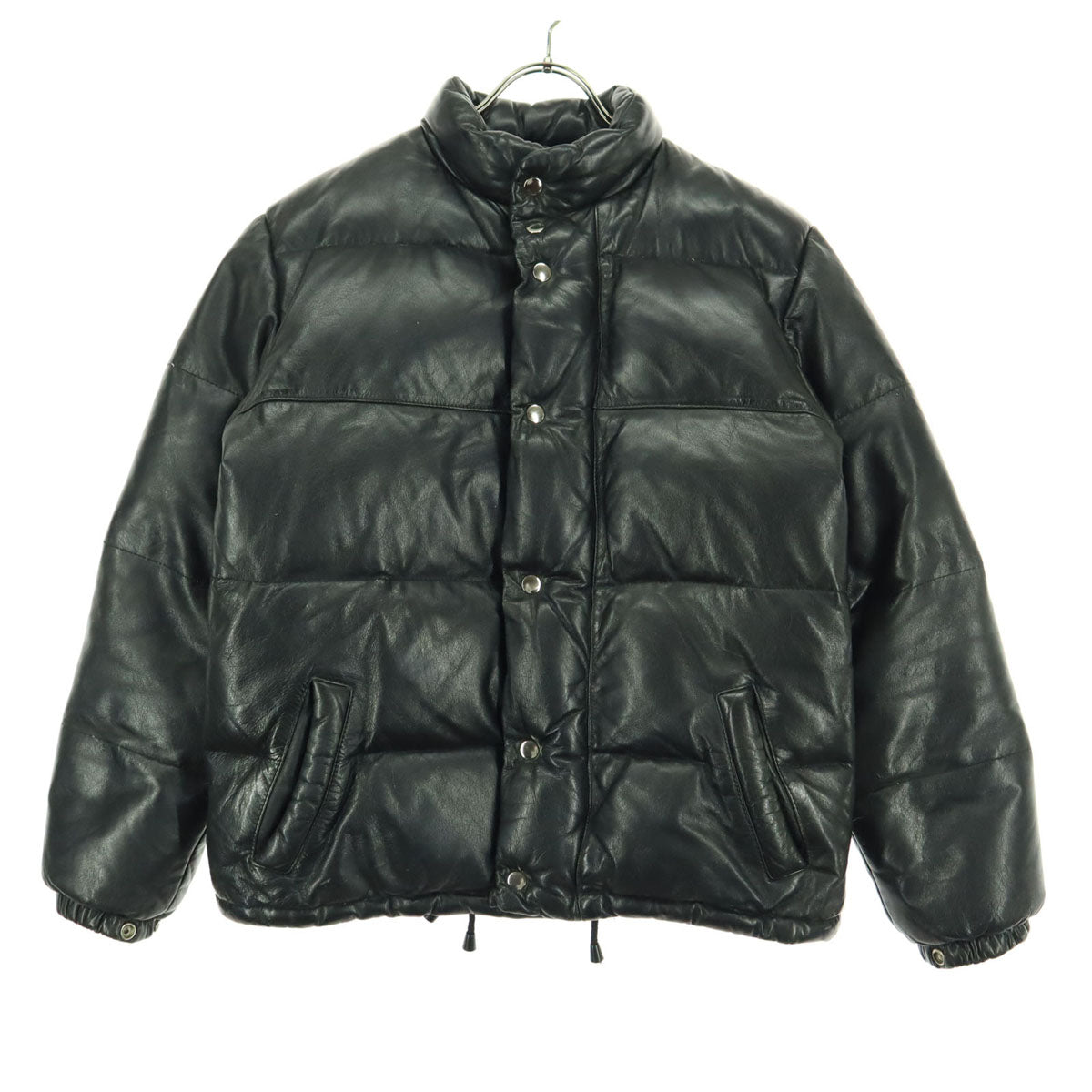 Freedom Leather Cowhide Down Jacket Black Size 38