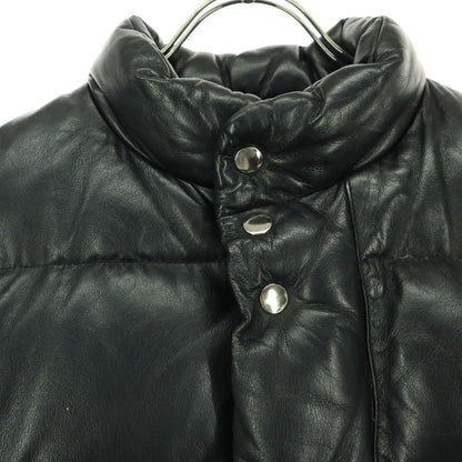 Freedom Leather Cowhide Down Jacket Black Size 38