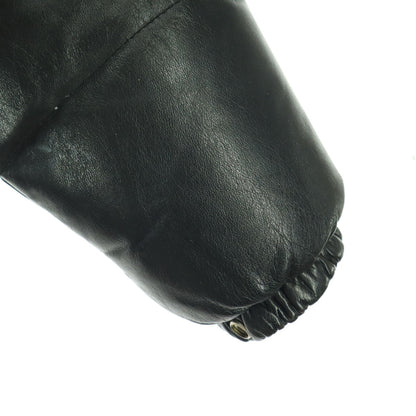 Freedom Leather Cowhide Down Jacket Black Size 38