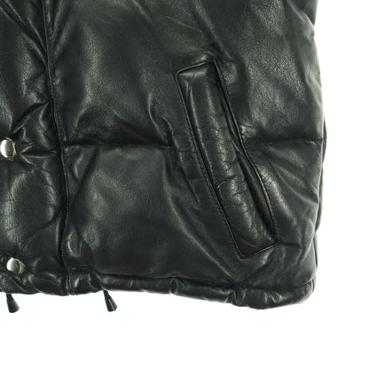 Freedom Leather Cowhide Down Jacket Black Size 38