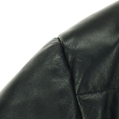 Freedom Leather Cowhide Down Jacket Black Size 38