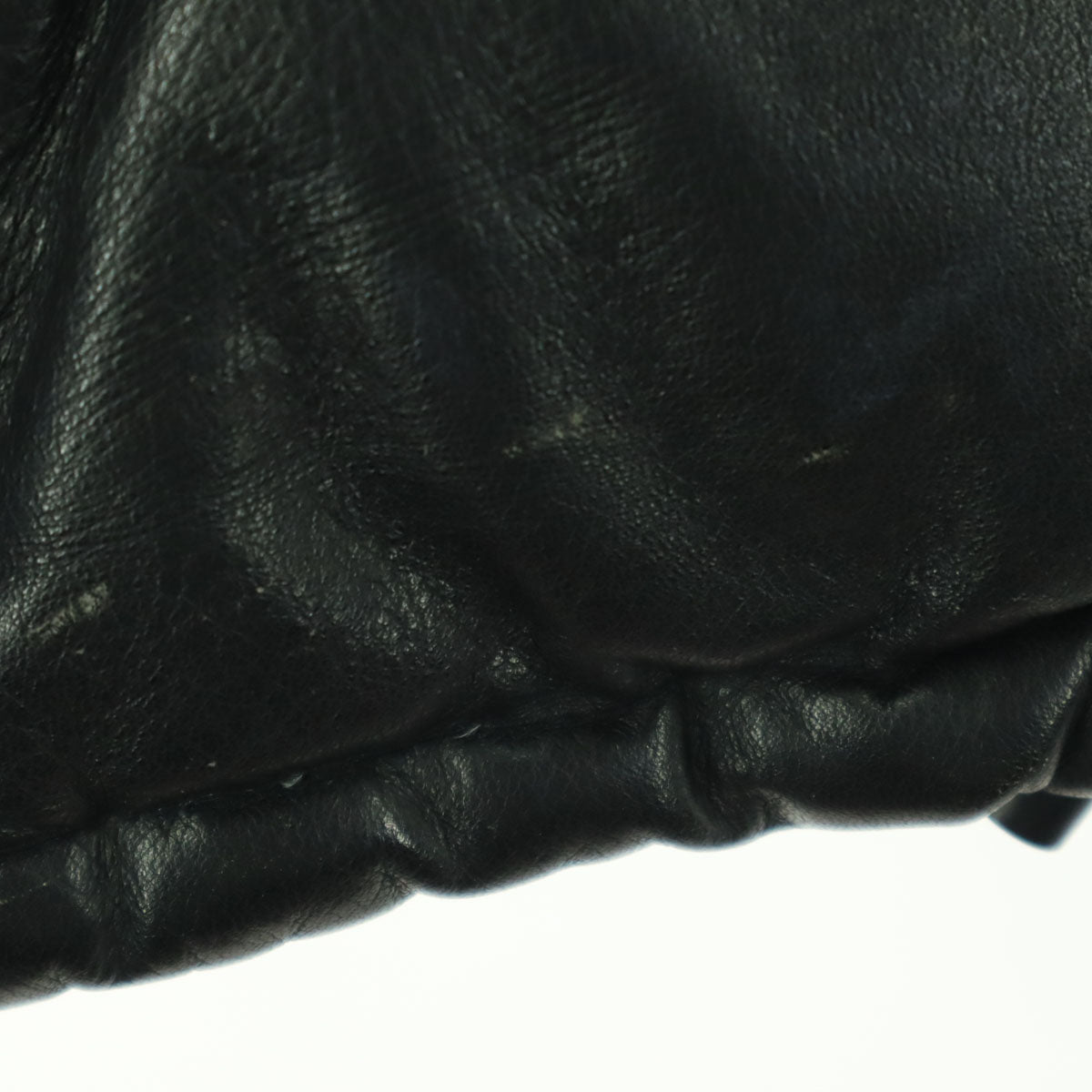 Freedom Leather Cowhide Down Jacket Black Size 38