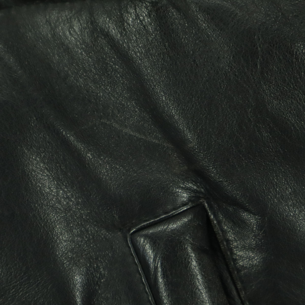 Freedom Leather Cowhide Down Jacket Black Size 38