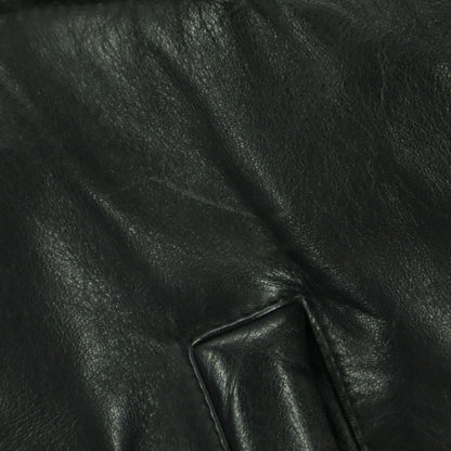 Freedom Leather Cowhide Down Jacket Black Size 38