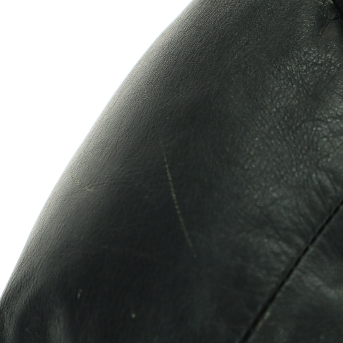 Freedom Leather Cowhide Down Jacket Black Size 38