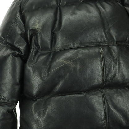 Freedom Leather Cowhide Down Jacket Black Size 38