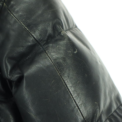 Freedom Leather Cowhide Down Jacket Black Size 38