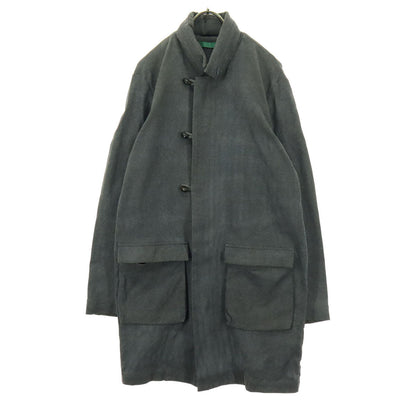 ohta Hooded Covered Button Coat Gray Size L