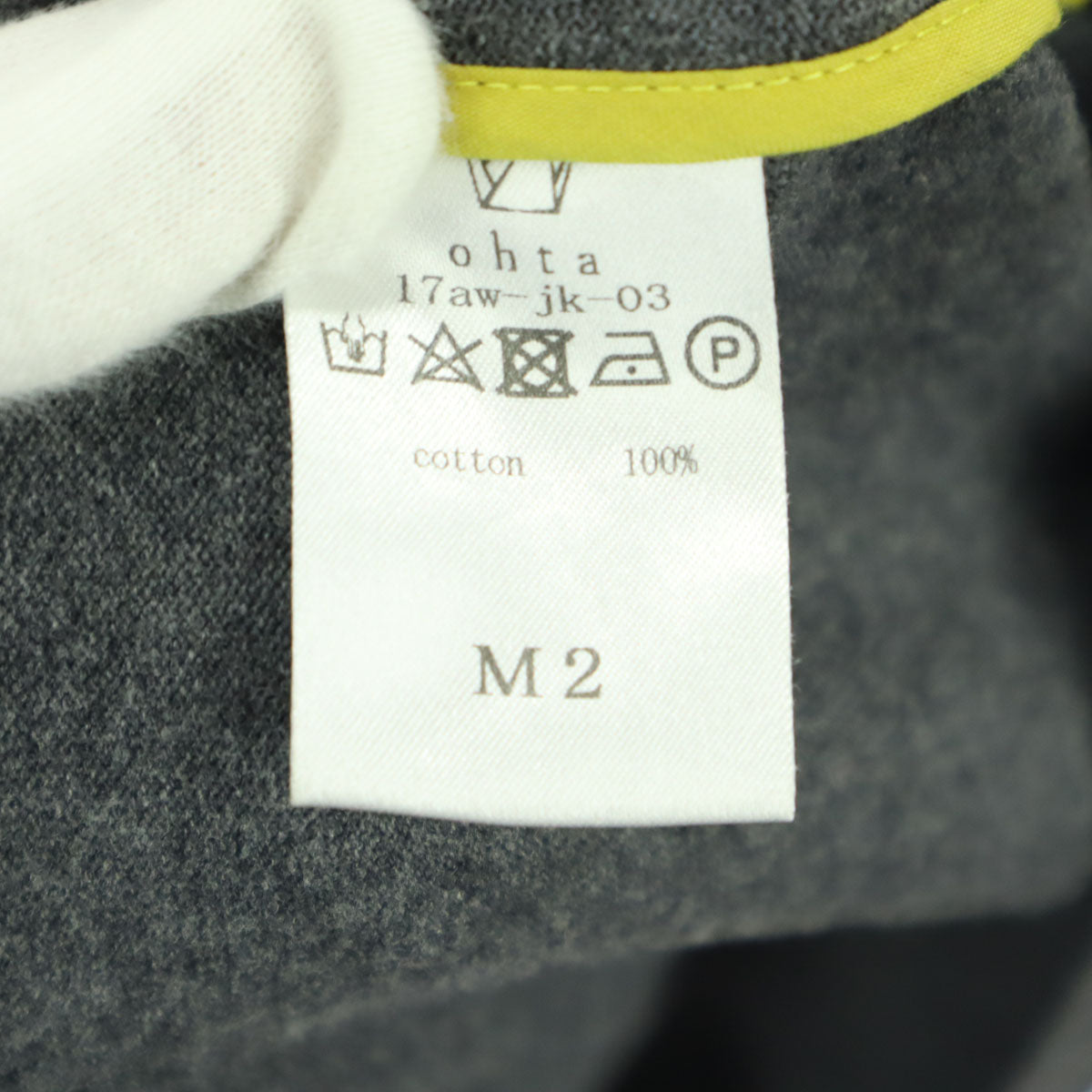 ohta Hooded Covered Button Coat Gray Size L