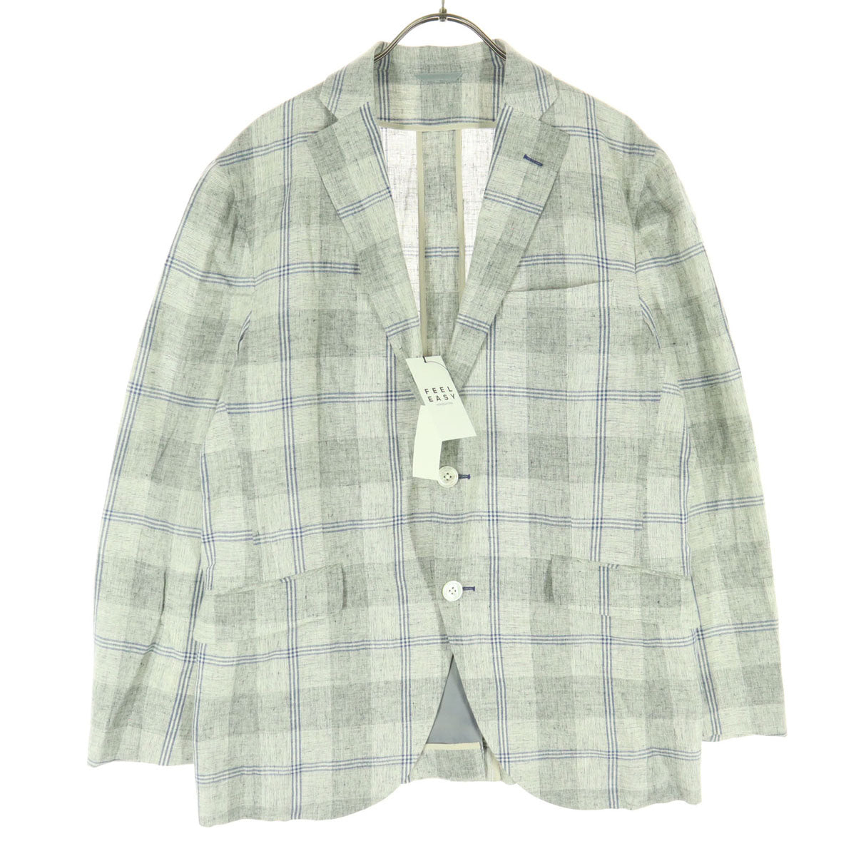 FEEL EASY Made in Japan Check Blazer Gray Size M