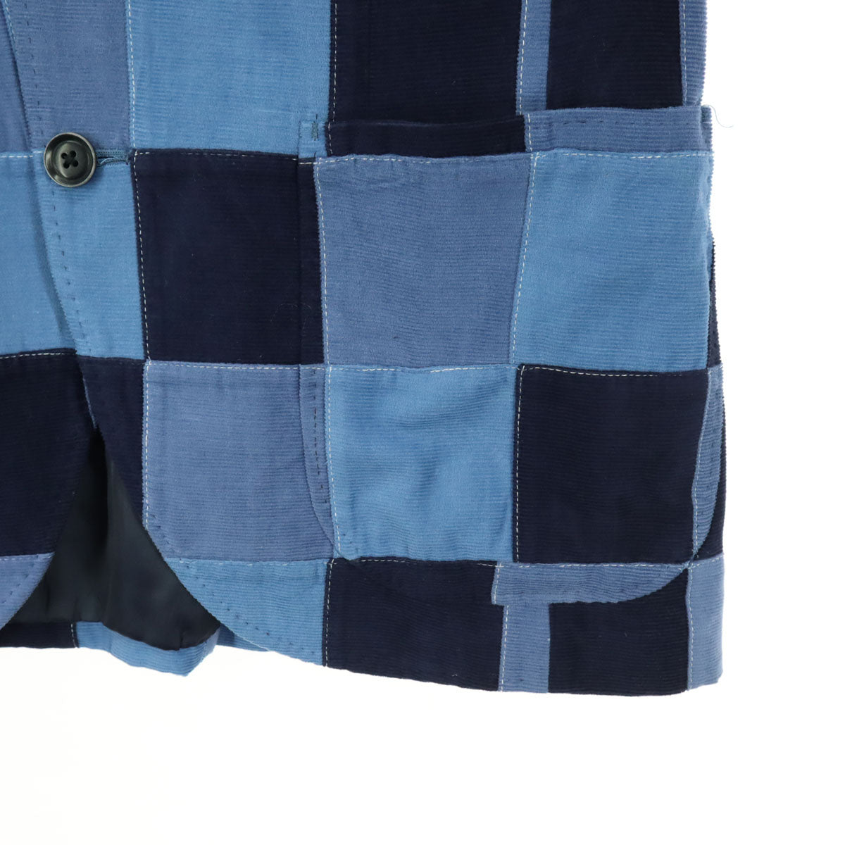 FEEL EASY Made in Japan Patchwork Blazer Blue Size M